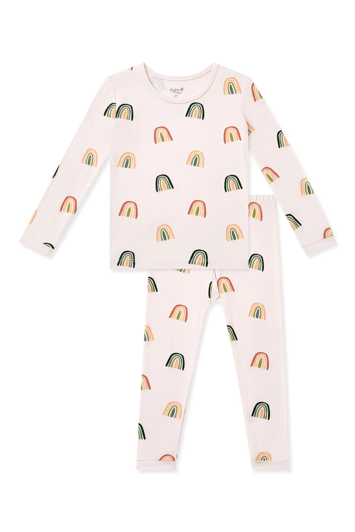 Long Sleeve Pajamas in Retro Rainbow | Kyte Baby