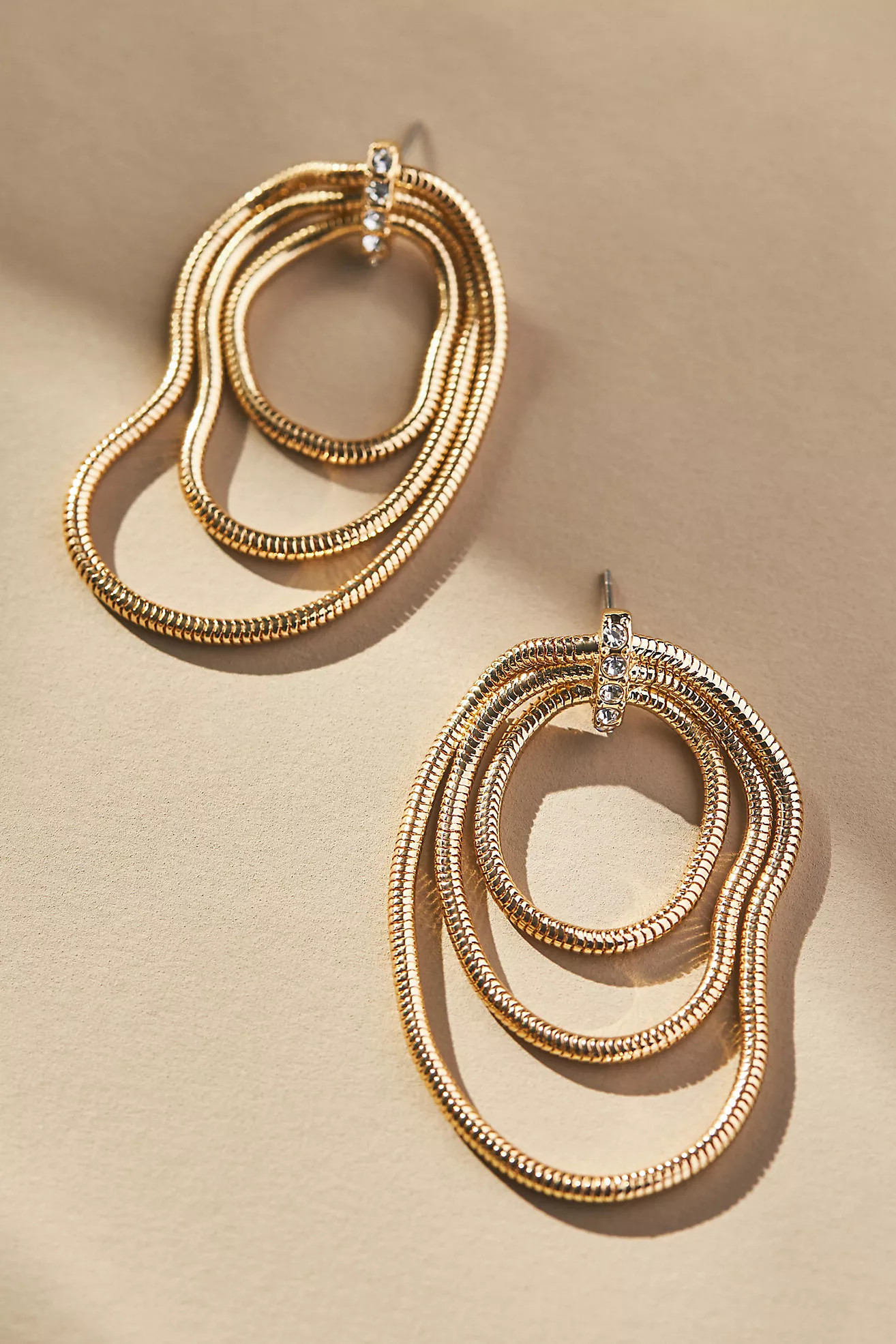 Triple Loop Slinky Drop Earrings | Anthropologie (US)