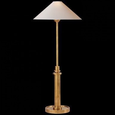Hargett Buffet Lamp in Hand-Rubbed Antique Brass, Visual Comfort SP 3011HAB-NP 608TR8Z | Lighting Reimagined