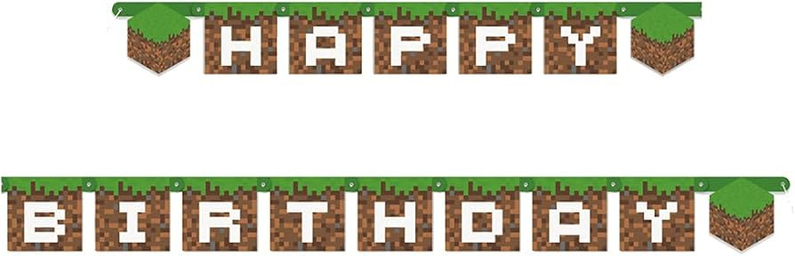 Unique 8ft Minecraft Birthday Banner | Amazon (CA)