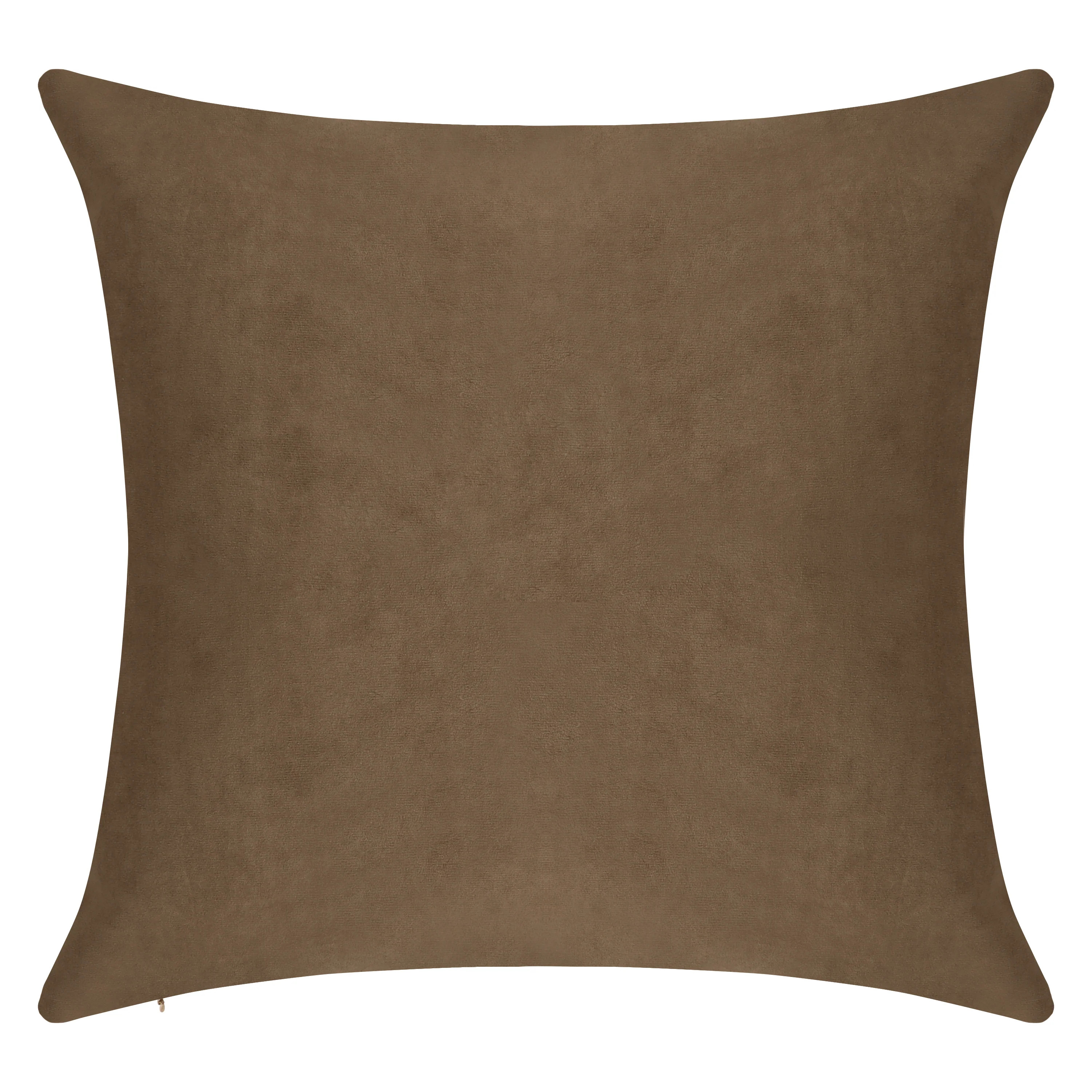 Everywhere Velvet Throw Pillow (Dark Brown) | Delara 