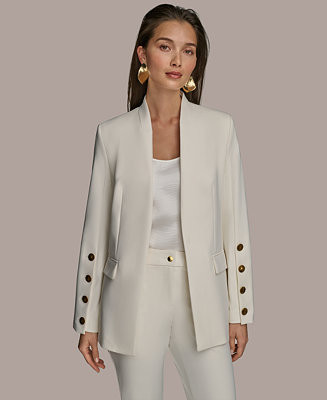 Women's Button Sleeve Blazer, Regular & Petite | Macy's