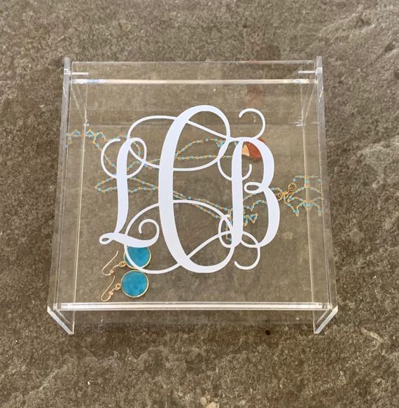 Personalized Square Acrylic Container perfect for Jewelry | Etsy | Etsy (US)