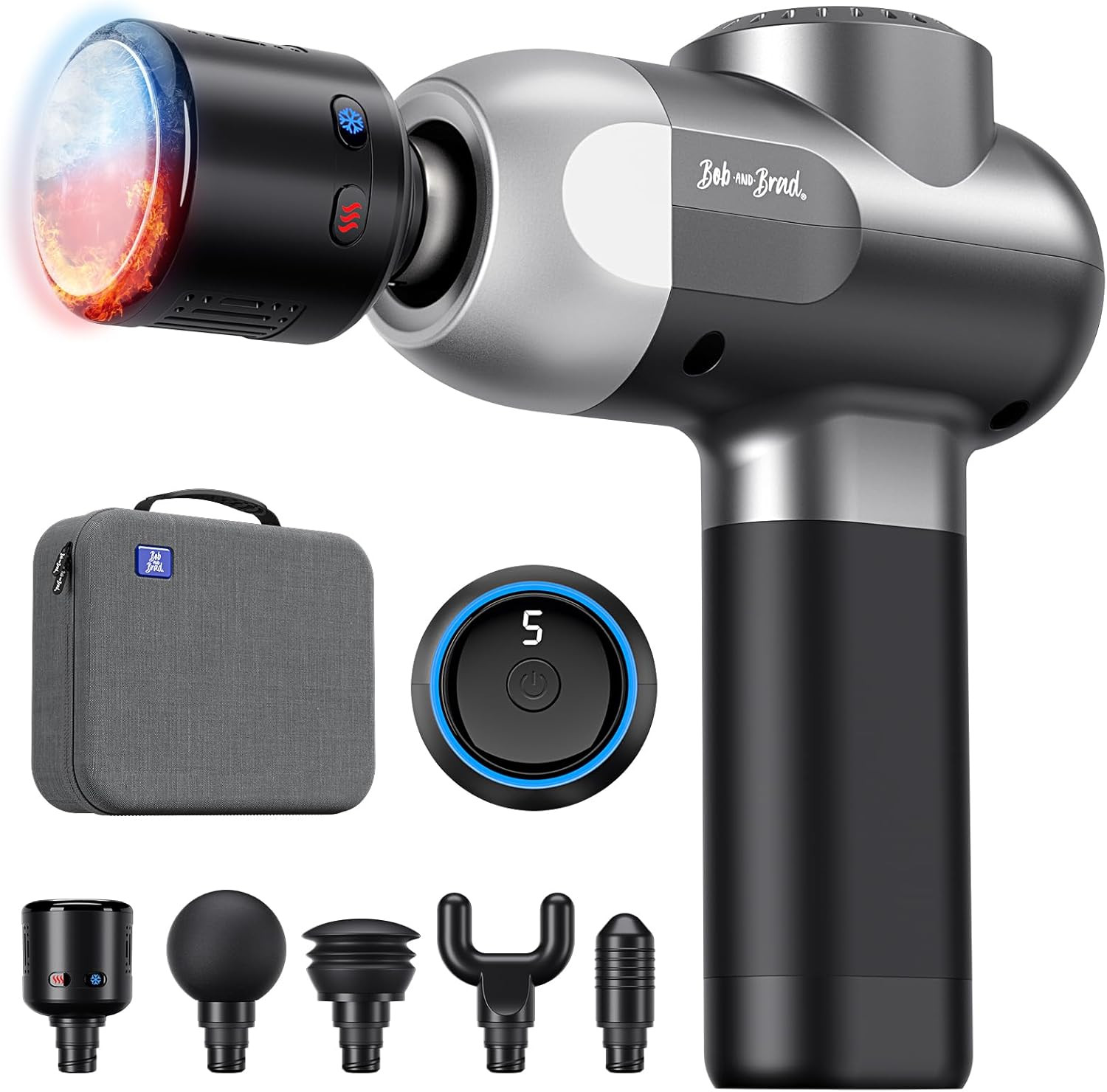 BOB AND BRAD C2 Pro Massage Gun with Heat and Cold Therapy, Mini Massager Gun Deep Tissue, Heated... | Amazon (US)