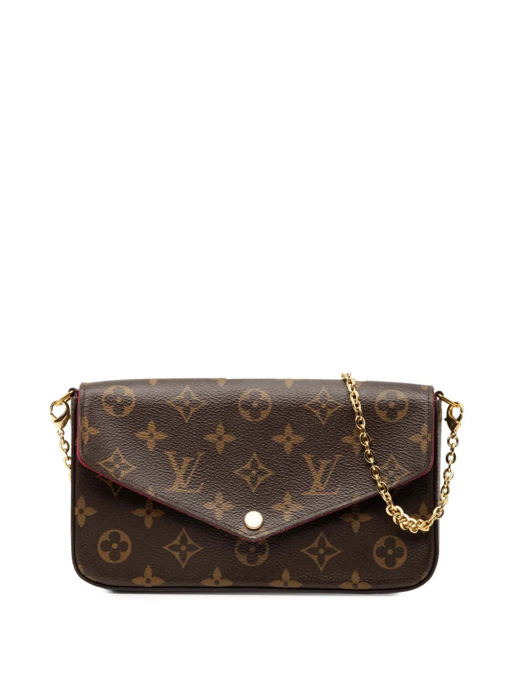 Louis Vuitton Pre-Owned 2017 Monogram Pochette Felicie crossbody bag - Brown | Farfetch Global