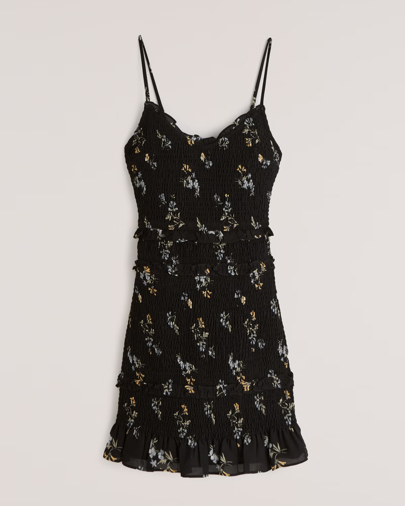 Smocked Mini Dress | Abercrombie & Fitch (US)