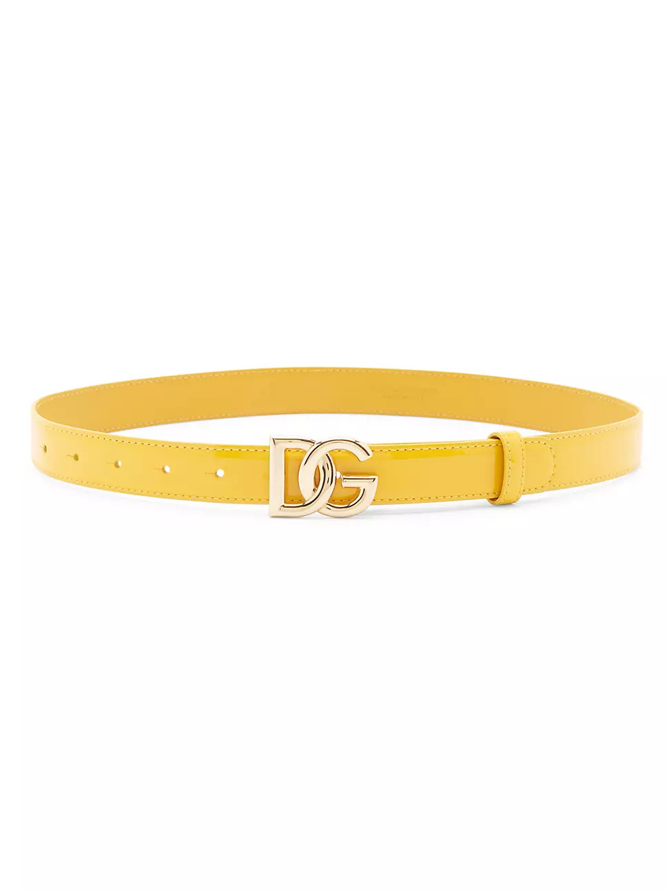 DG Logo Buckle Leather Belt | Saks Fifth Avenue