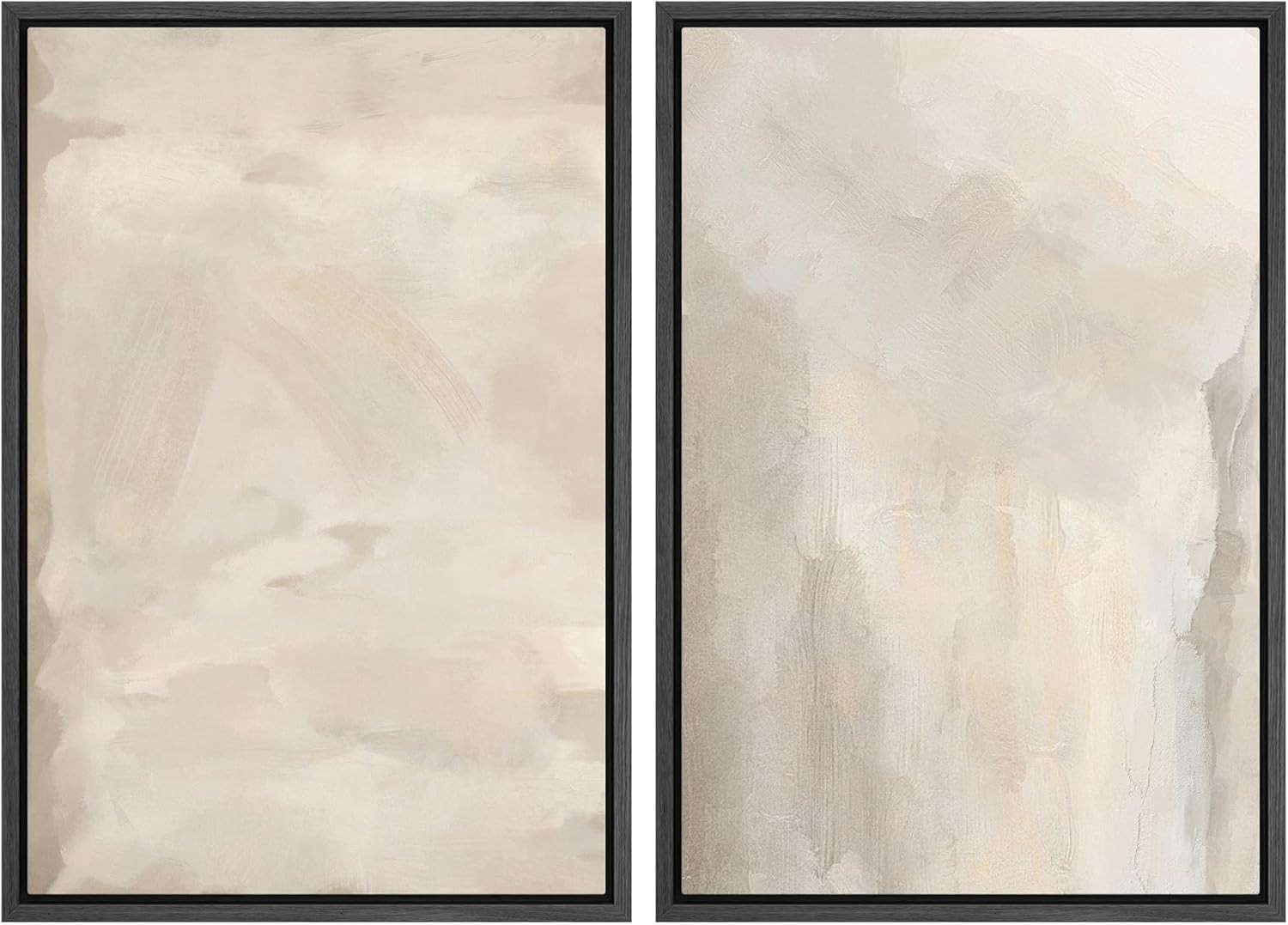 Amazon.com: MUDECOR Framed Canvas Print Wall Art Abstract Neutral Tones Minimalist Earthy Color P... | Amazon (US)