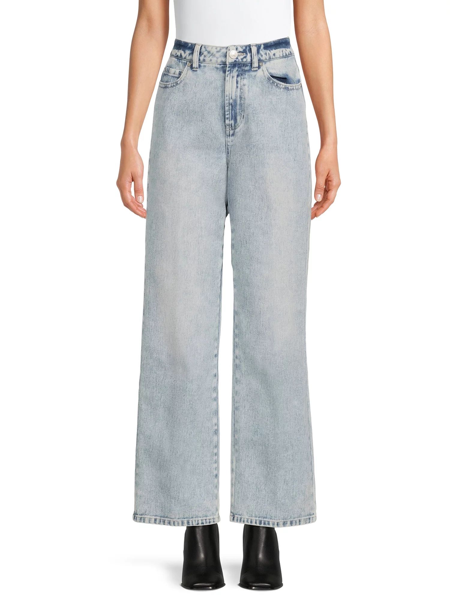 Indigo Rein Junior's Wide Leg Dad Jeans | Walmart (US)