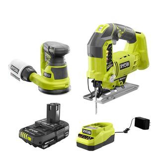 RYOBI ONE+ 18V Cordless 2-Tool Combo Kit with Jig Saw, 5 in. Random Orbit Sander, 2.0 Ah Battery,... | The Home Depot