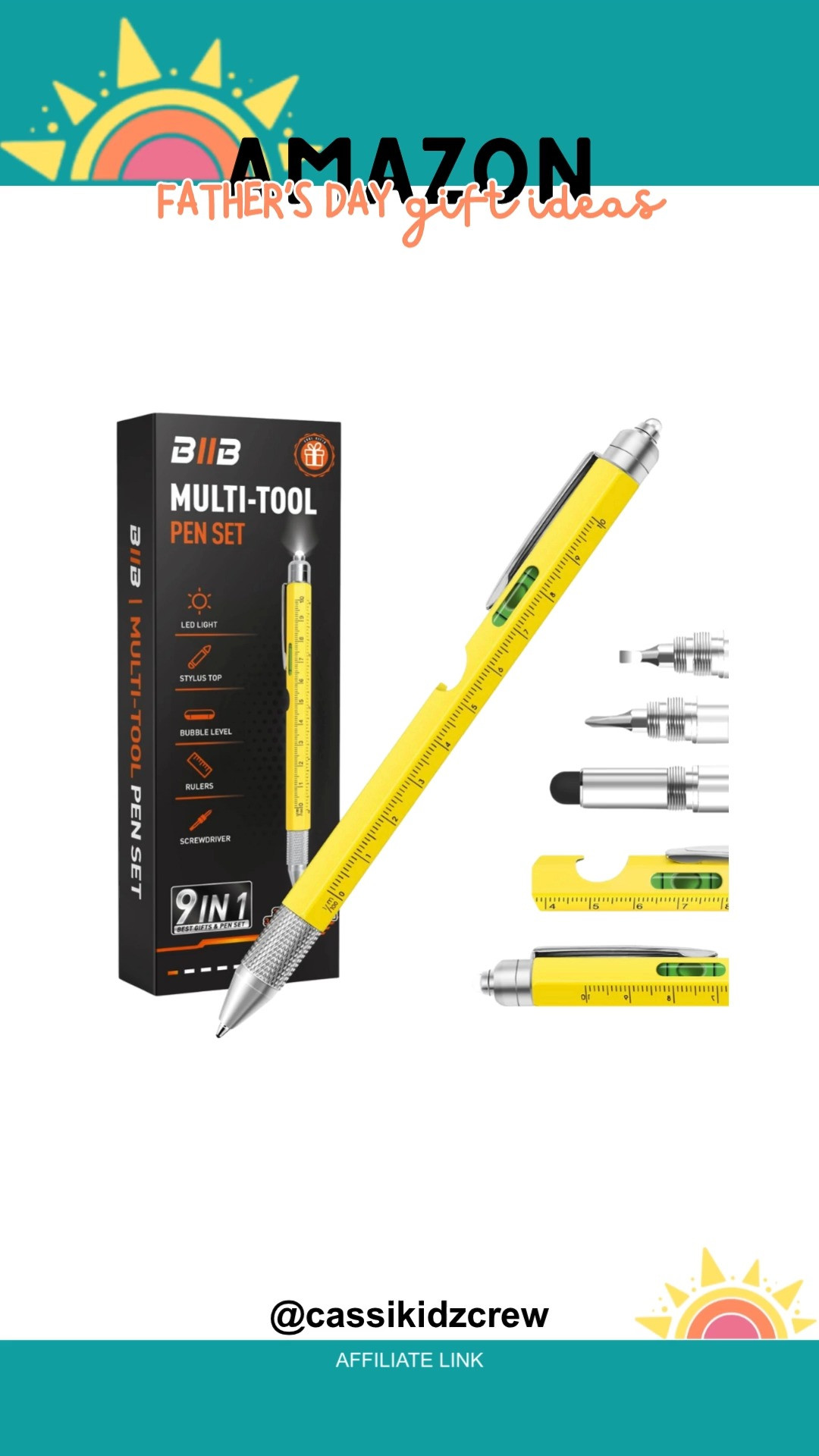 9 in 1 Multitool Pen Gifts for Men make everyday tasks easier while adding a personalized touch. A clever Father’s Day idea that blends practicality with thoughtfulness in one sleek design. 🖊️🔧🎁  

#multitoolpen #giftformen #fathersdaygift #personalizedgift #handytools #mensaccessories #uniquegiftideas #practicalgift #fashionfinds #style 

 #LTKSaleAlert #LTKTravel #LTKMens