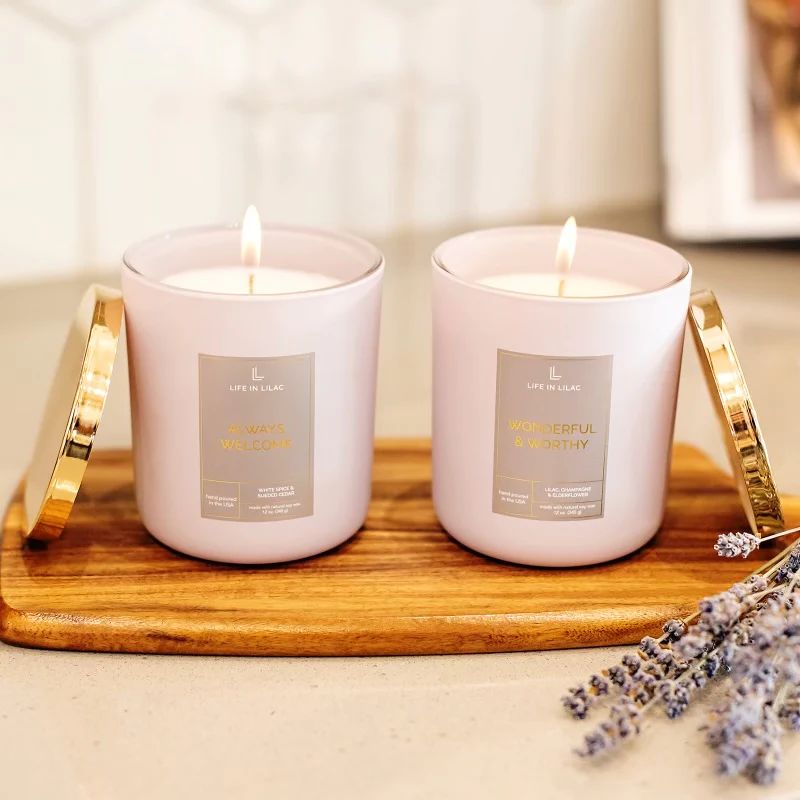 Signature Set: Wonderful & Worthy + Always Welcome Candles | Life In Lilac