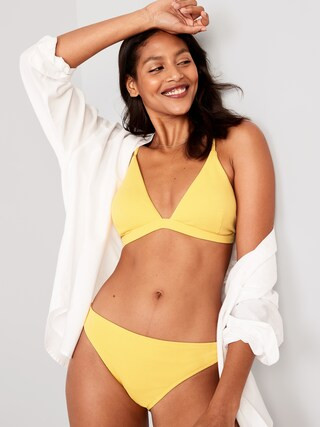 Pucker Triangle Bikini Swim Top for Women | Old Navy (US)