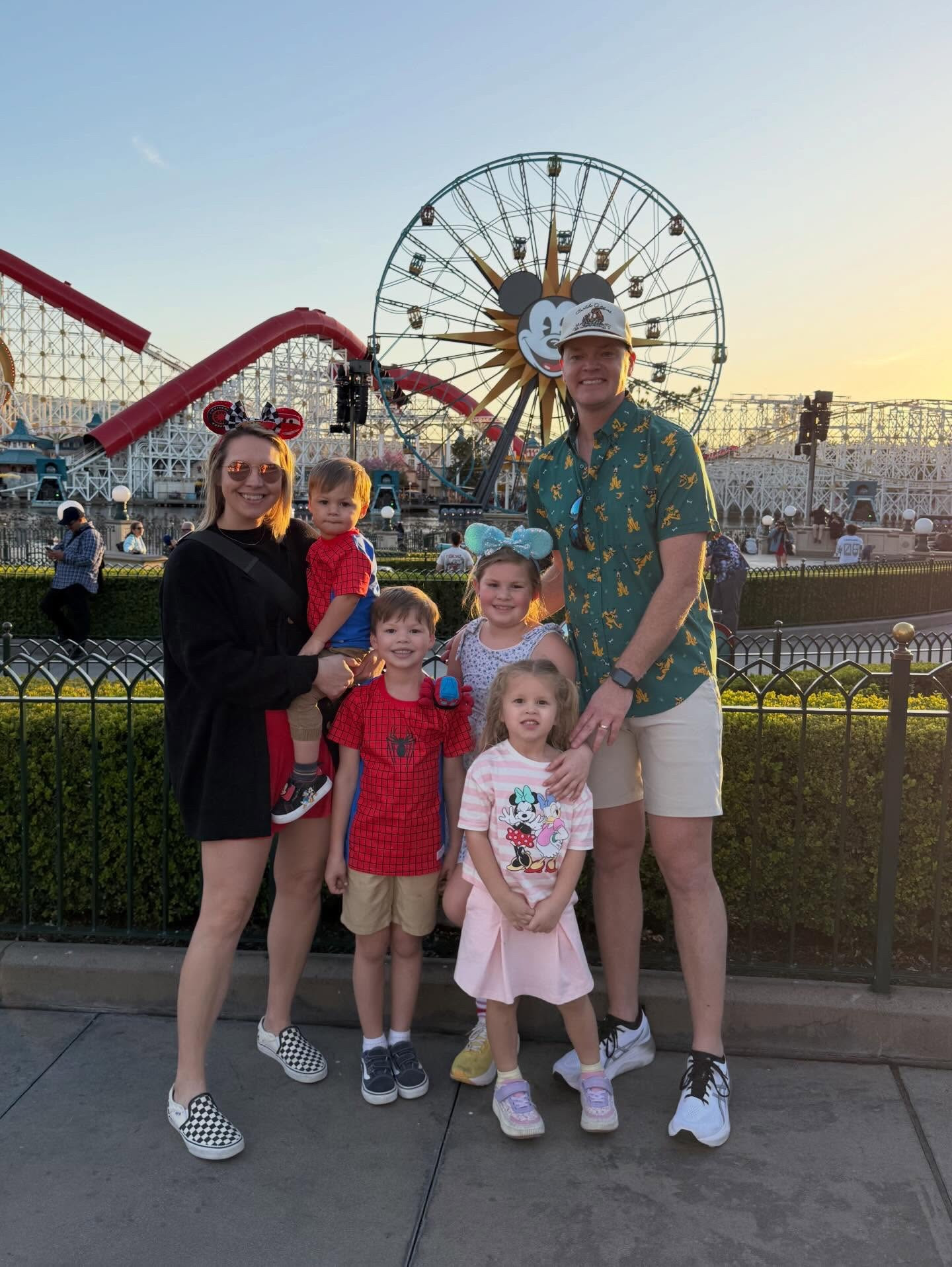 Spring break is officially coming to and end and here’s some of my favorite pictures from our 4 day trip to SoCal this past weekend for Marcus’s grandma’s 90th birthday, and of course we squeezed in Disneyland since it looks like this might be our only family vacay of the year 🎉🏰 As much as I love our annual Disney trips with the kids, I grew up going to Disneyland and it just hits differently. It really is my favorite of all the parks. 🐭💗🫶🏻

The girls’ Minnie, Daisy, Evil Queen & Snow White dresses, as well as the boys’ Mickey, Donald, tee,& Spiderman tees are from @hemandcoclothing. 

#springbreak2026 #disneylandpark #workingmomlife #momof4 #longweekendvibes 
Disneyvacation disneyfamily girlstrip minnieears momlifebelike momsupportingmoms motherhood momsover40 motherhood workingmoms relatablemoms

#LTKSeasonal #LTKKids #LTKOver40