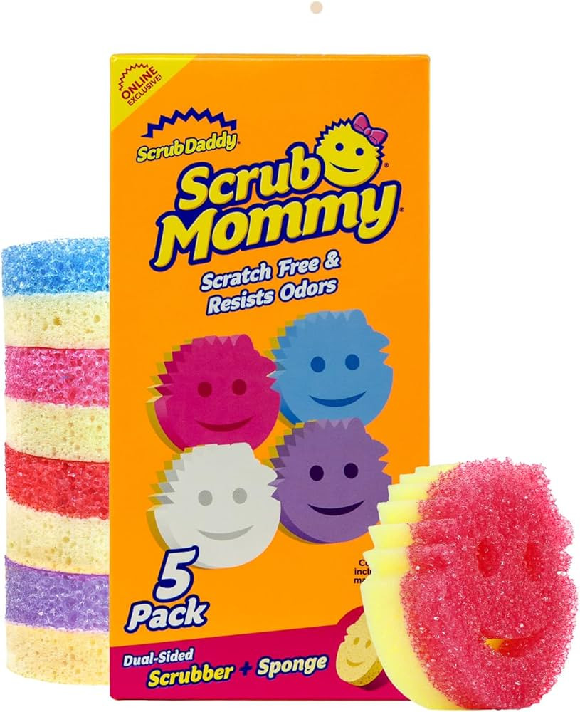 Scrub Daddy Scrub Mommy Kitchen Sponges for Dishes & Wiping Spills - Dual-Sided Dish Scrubber Spo... | Amazon (US)