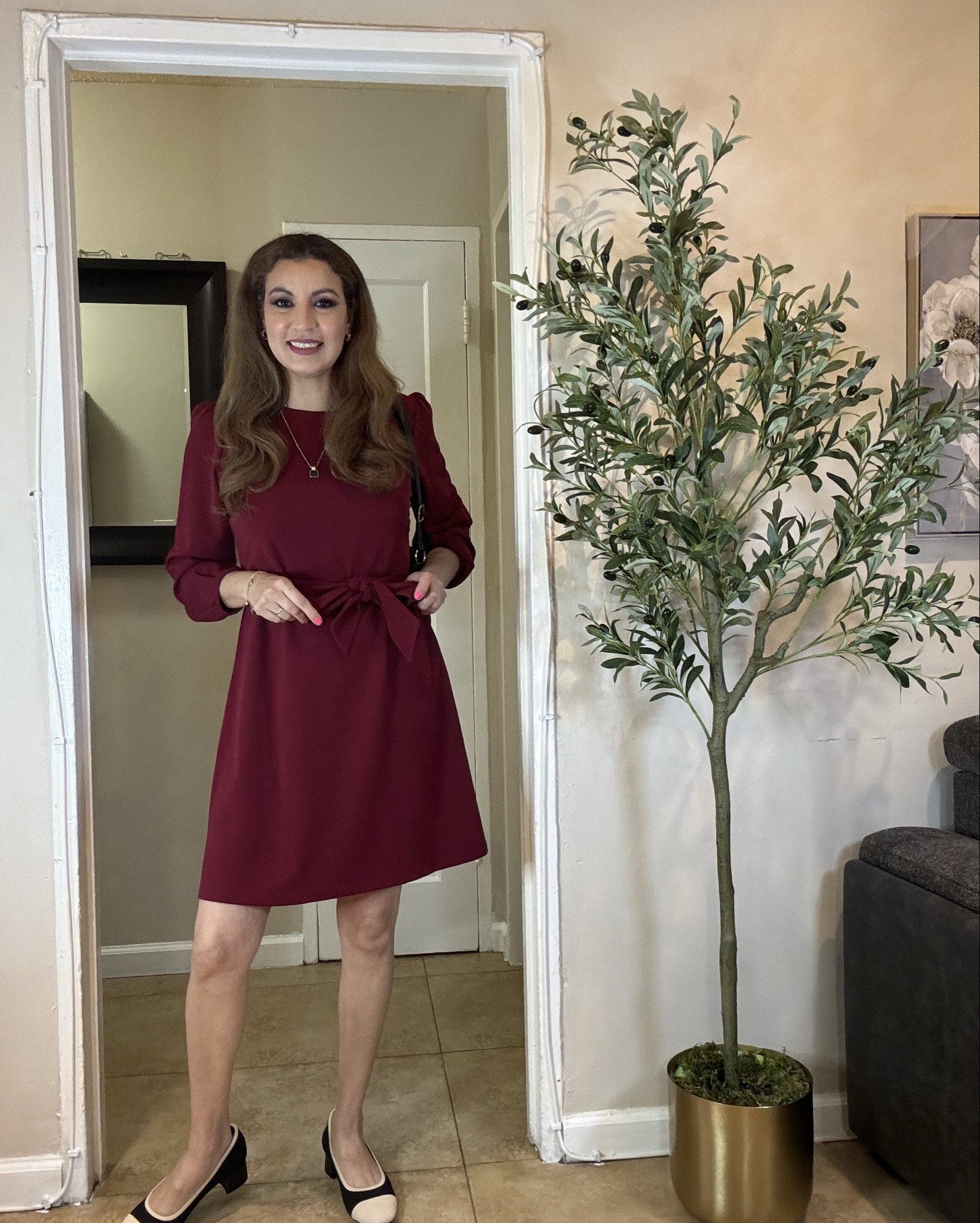 Vestido corto de manga farol para mujer, con lazo en la cintura, cuello redondo, manga larga, vestido de patinadora, vestidos elegantes y lisos.
Size:M

#LTKSeasonal #LTKBeauty #LTKStyleTip