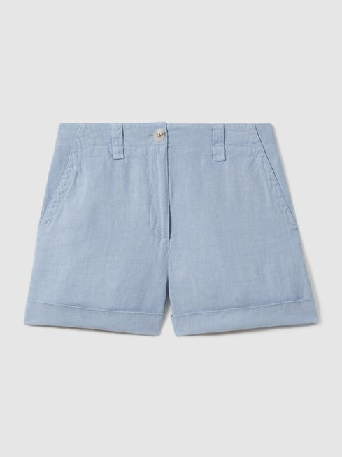 Linen Garment Dyed Shorts | Reiss DE