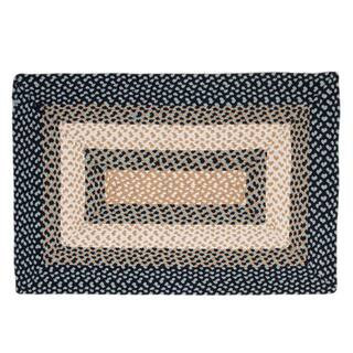 Waterbury Rectangle Blue and Cream 5 ft. X 8 ft. Cotton Braided Area Rug | The Home Depot