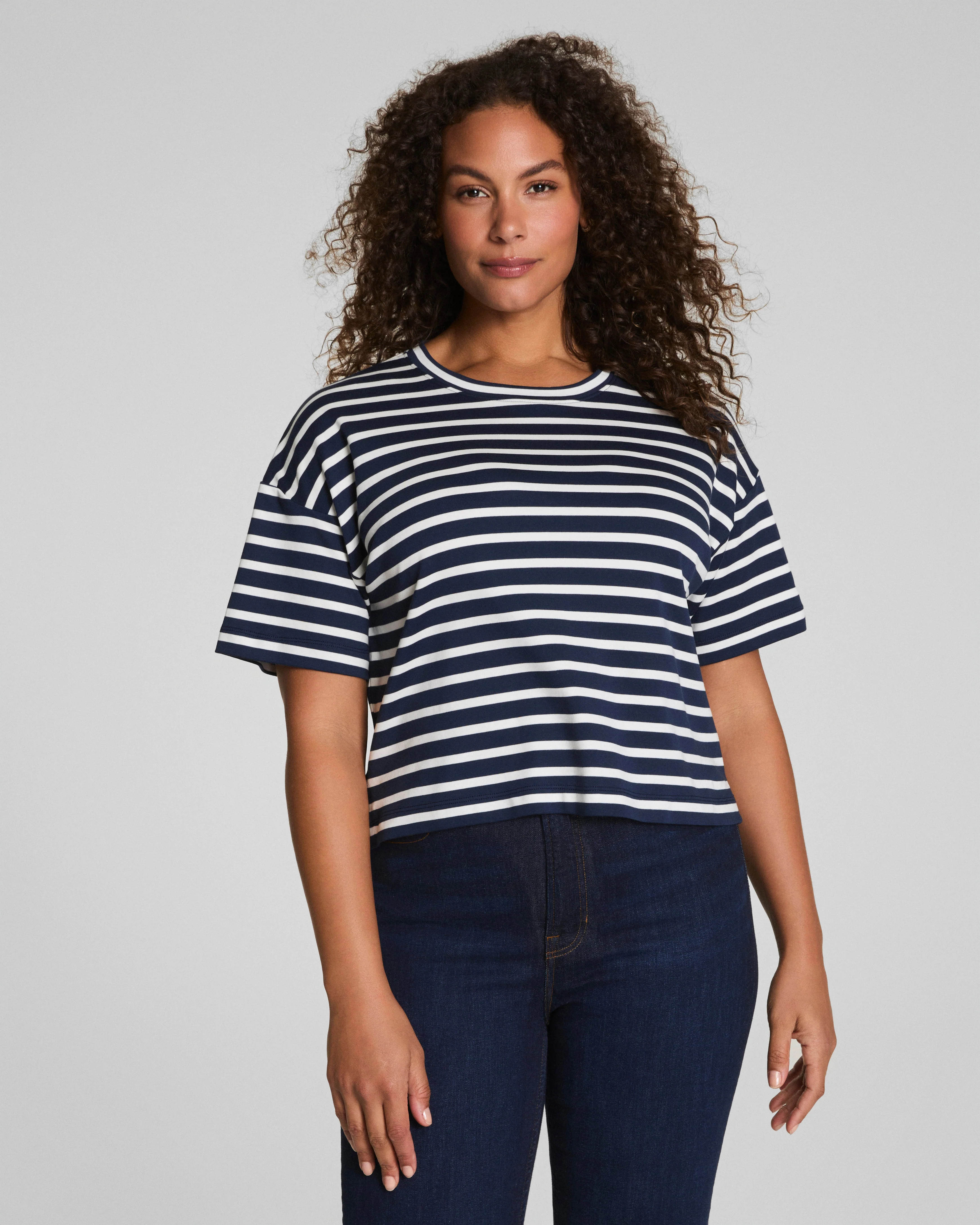 Cotton Cropped Tee | SPANX | Spanx