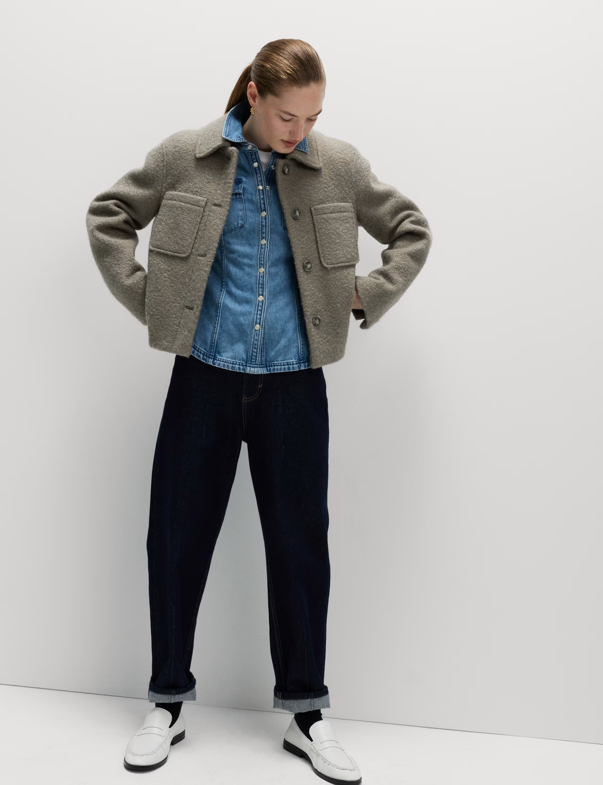Textured Collared Bomber Jacket | M&S Collection | M&S | Marks & Spencer (UK)