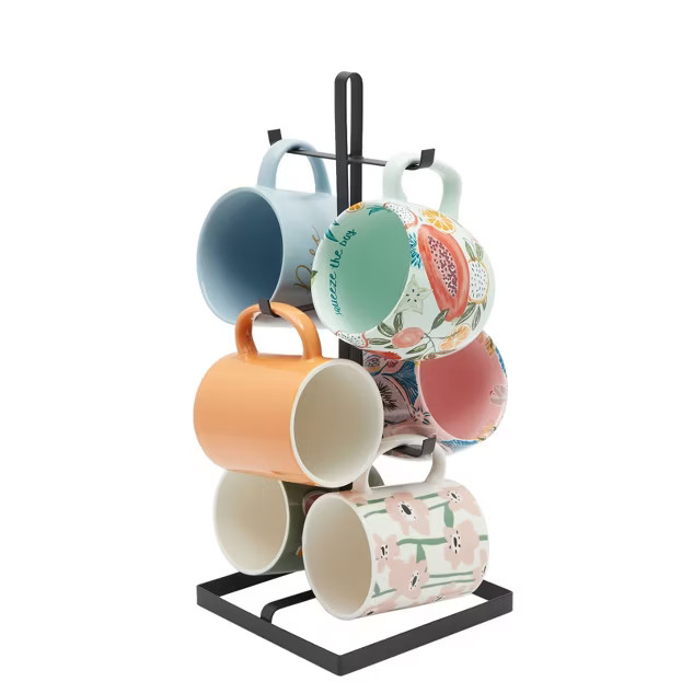 Juvale 2 Pack Coffee Mug Holder Tree Rack Stand for Kitchen Counter Coffee Bar Storage, Holds 6 M... | Target