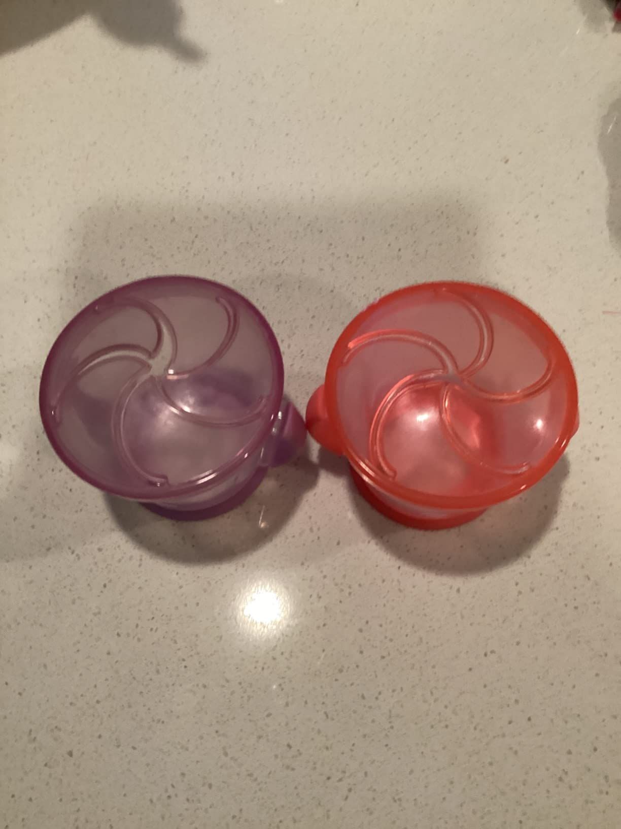 Munchkin® Snack Catcher® Toddler Snack Cups, 2 Pack, Pink/Purple | Amazon (US)