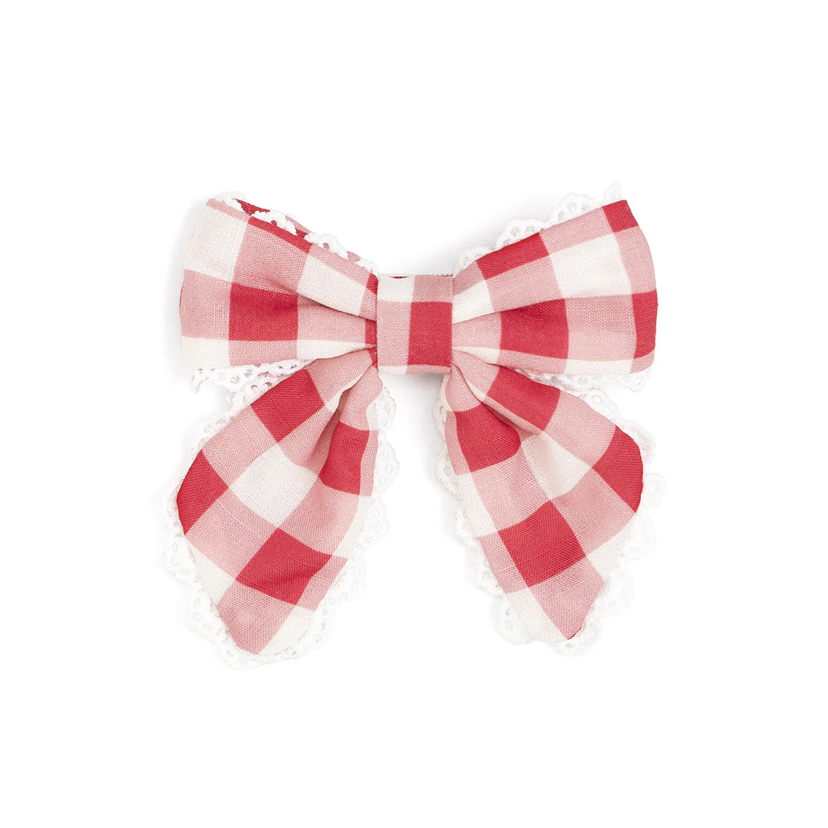 Red Gingham Bow Clip | Sweet Wink