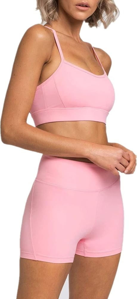 IWEMEK Women's Workout Sets 2 Piece Yoga Outfits High Waisted Yoga Leggings Shorts and Sports Bra... | Amazon (US)