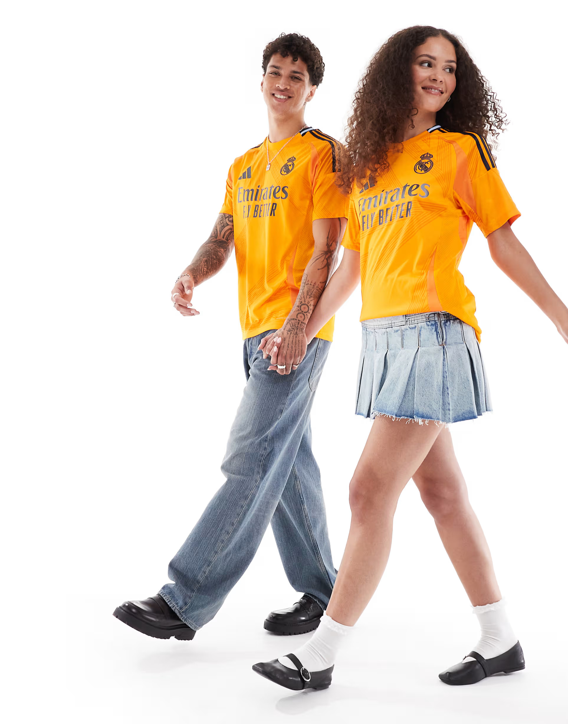 adidas Football Real Madrid 24/25 away shirt in orange | ASOS | ASOS (Global)