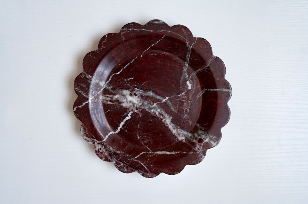 Red Marble Trayround Marble Dishtravertine Marble - Etsy | Etsy (US)