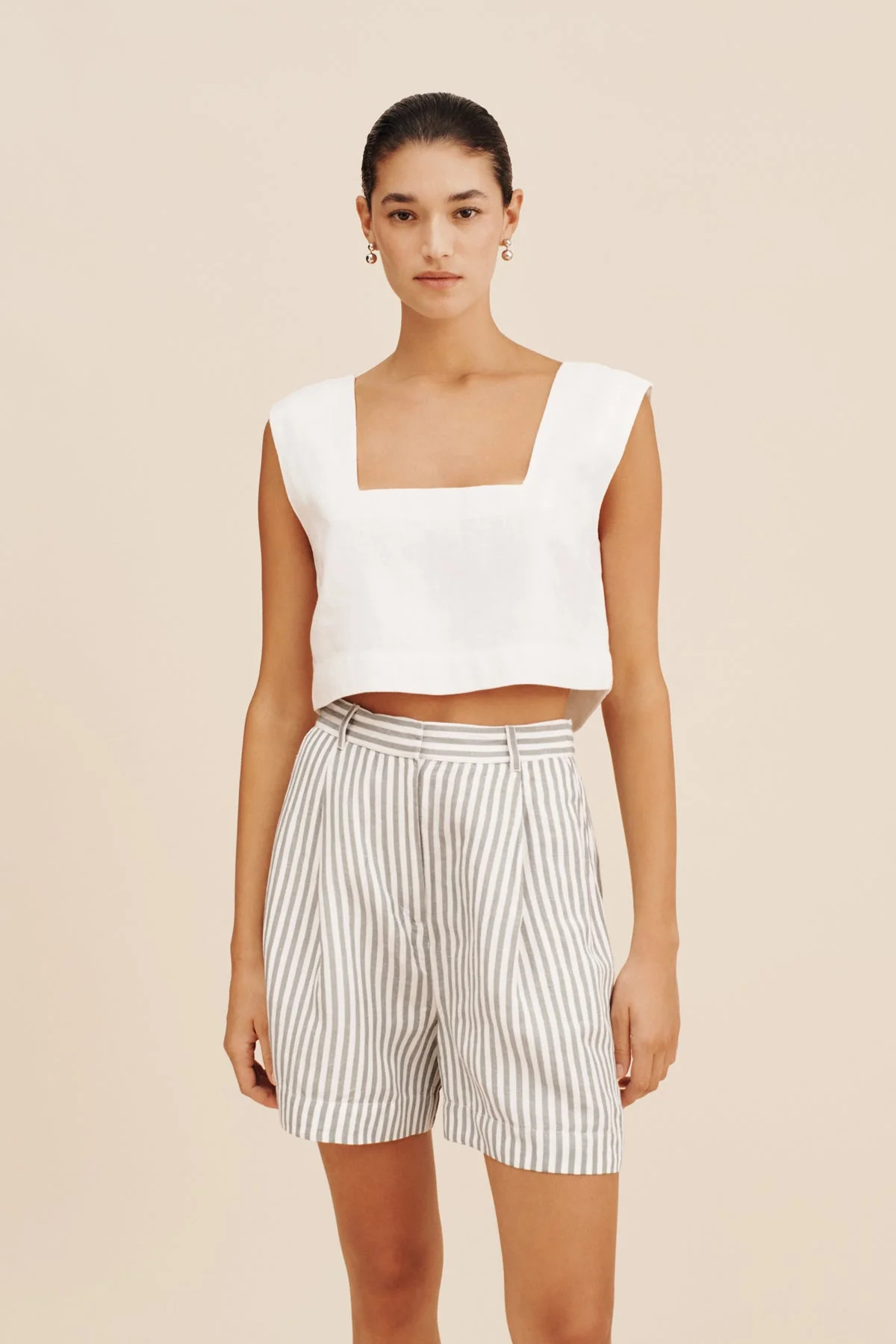 CALEB CROP TOP - IVORY | POSSE (US)