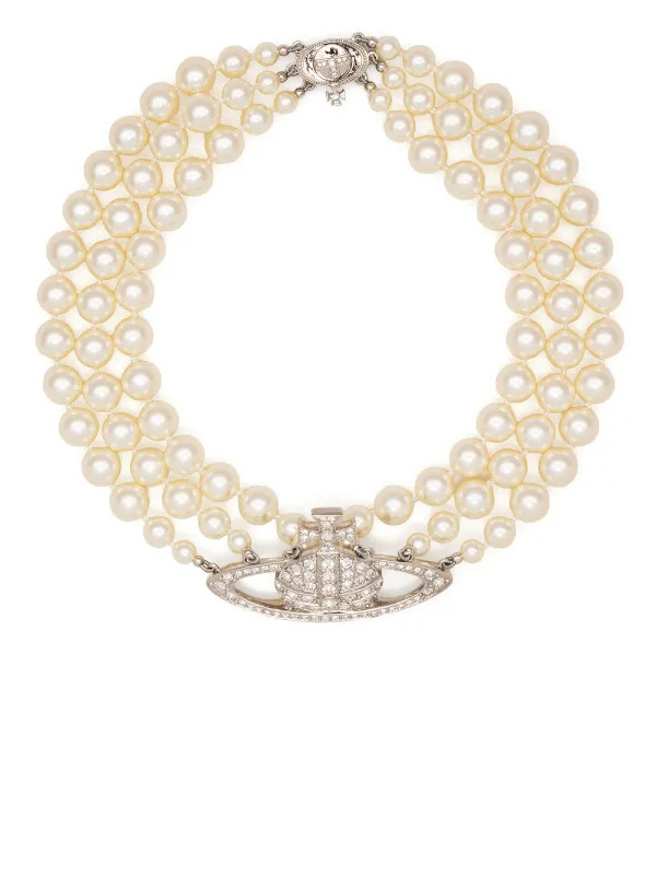 Orb pearl-detail necklace | Farfetch Global
