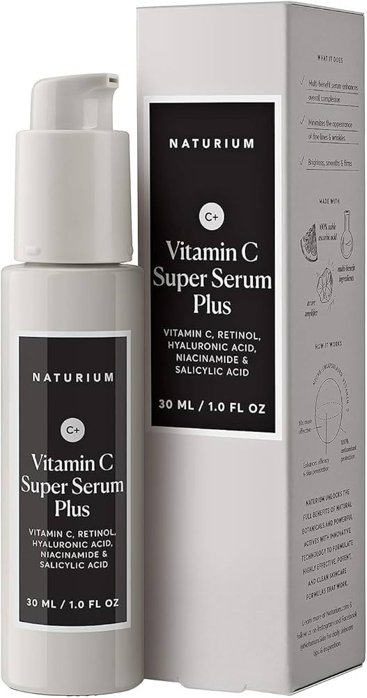Naturium Vitamin C Super Serum Plus, Smoothing Face Care, plus Retinol, Hyaluronic Acid, Niacinam... | Amazon (US)