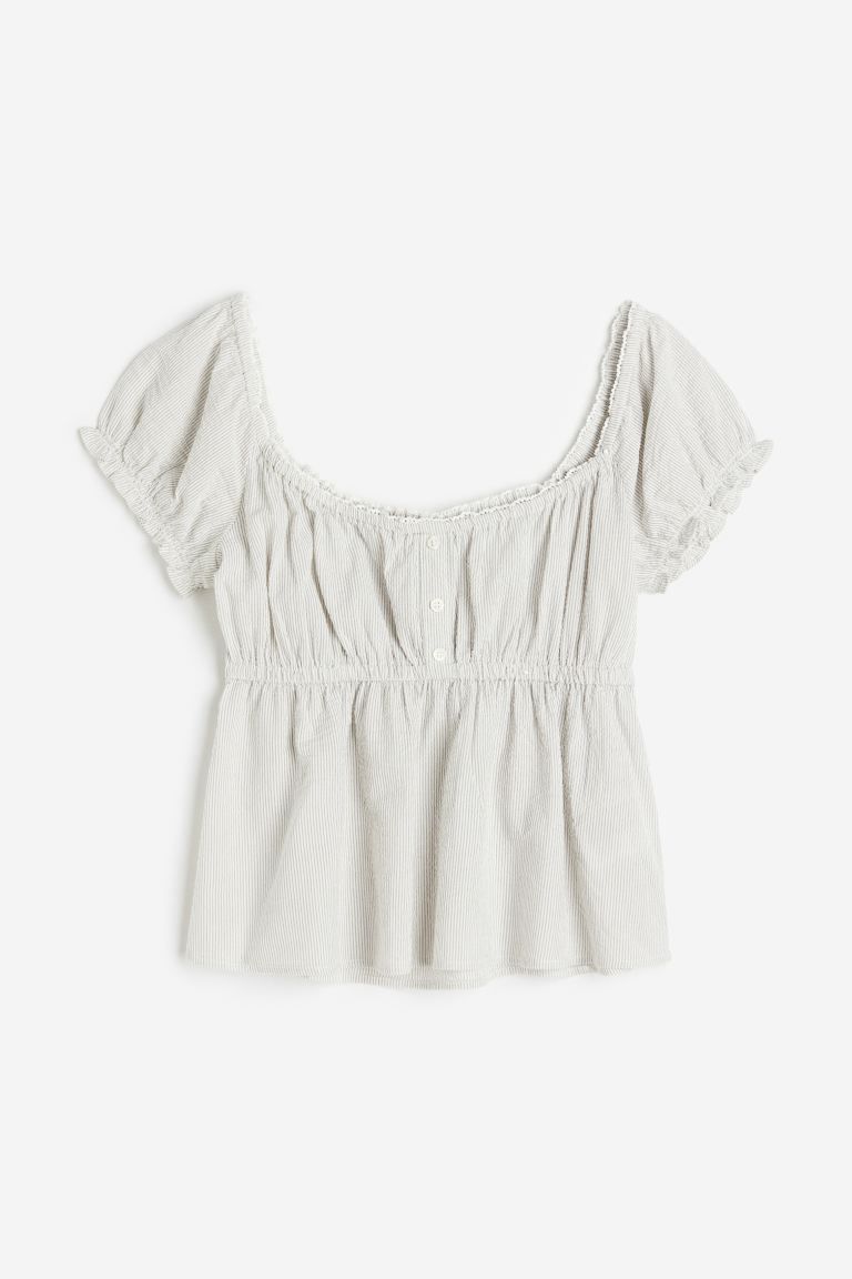 Lace-trimmed button-top blouse | H&M (UK, MY, IN, SG, PH, TW, HK)