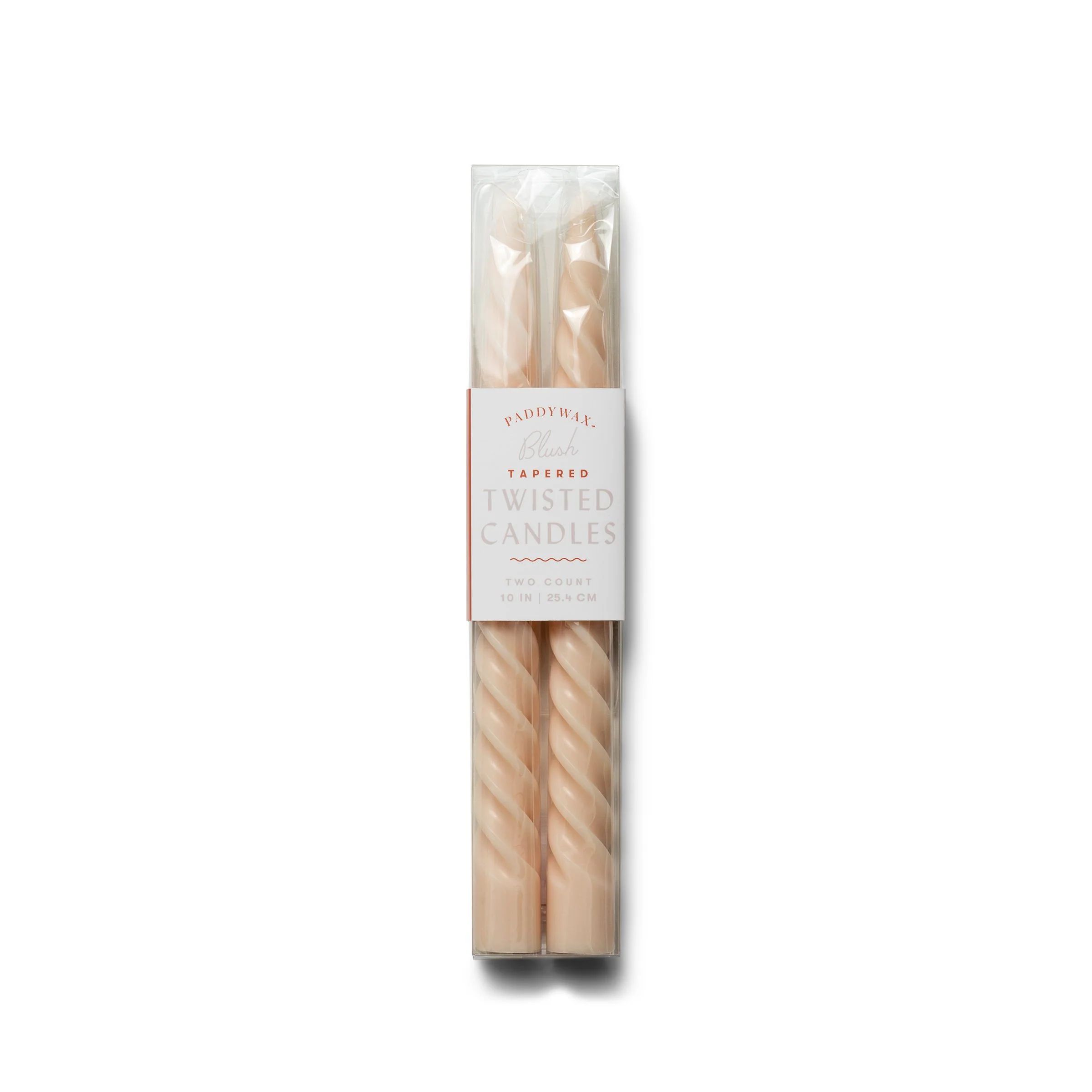 Blush Twisted Taper Candles | Paddywax