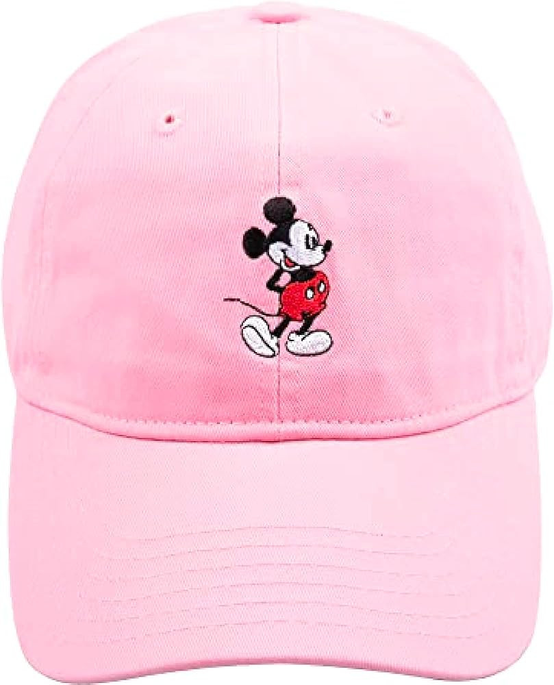 Disney Mickey Mouse Embroidered Cotton Adjustable Dad Hat with Curved Brim | Amazon (US)