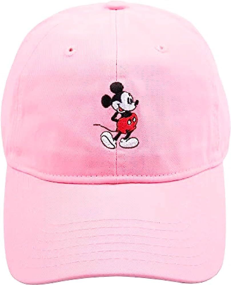 Concept One Disney Mickey Mouse Baseball Hat, Washed Twill Cotton Adjustable Dad Cap | Amazon (US)