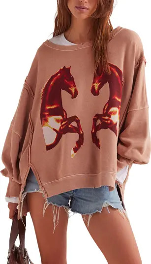 Free People Camden Oversize Graphic Sweatshirt | Nordstrom | Nordstrom