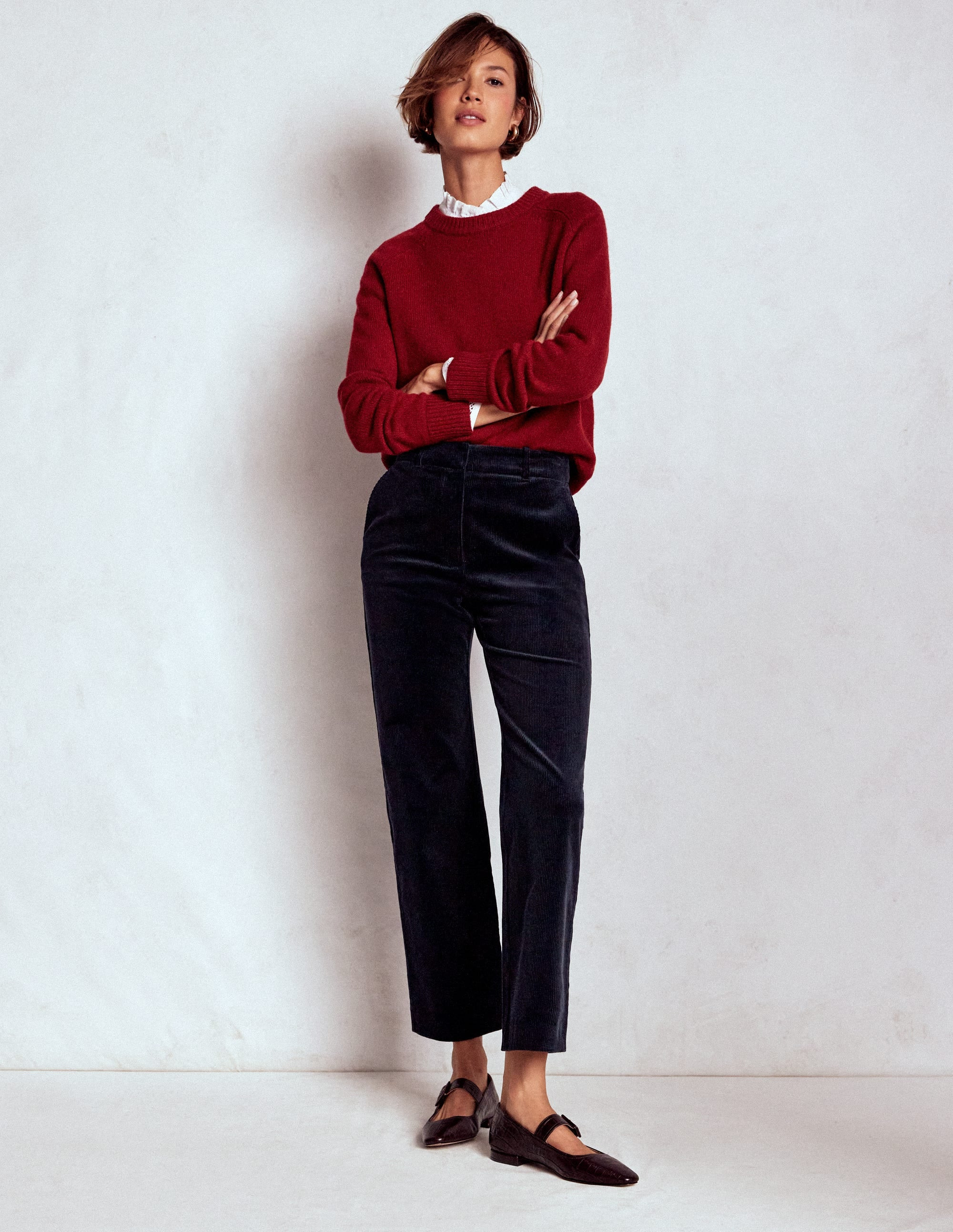 Canonbury Cord Trousers-Navy | Boden UK