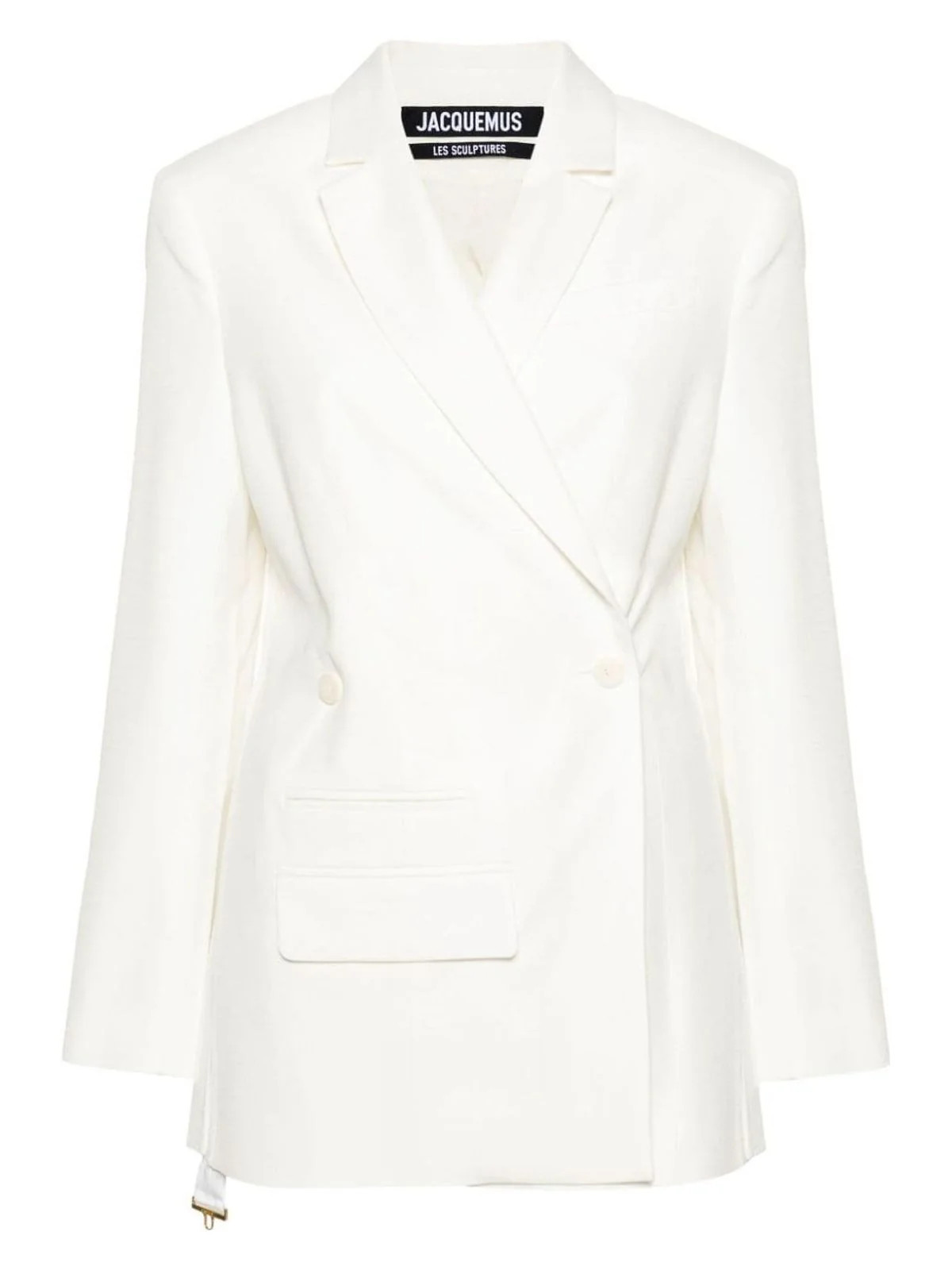 Jacquemus Women's La Veste Tibau Jacket in White | Size 32 | 231JA0221359 | LOZURI