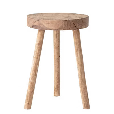 Storied Home Round Reclaimed Wood Accent Table Natural: Eco-Friendly, 300lb Capacity, No Assembly Required | Target