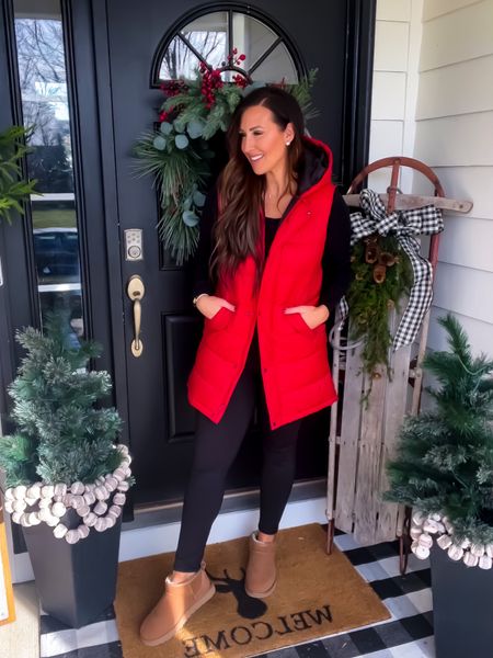 Most loved look last week 
Wearing size large in the red vest 

Holiday outfit
Mom outfit


#LTKHoliday #LTKunder50 #LTKcurves