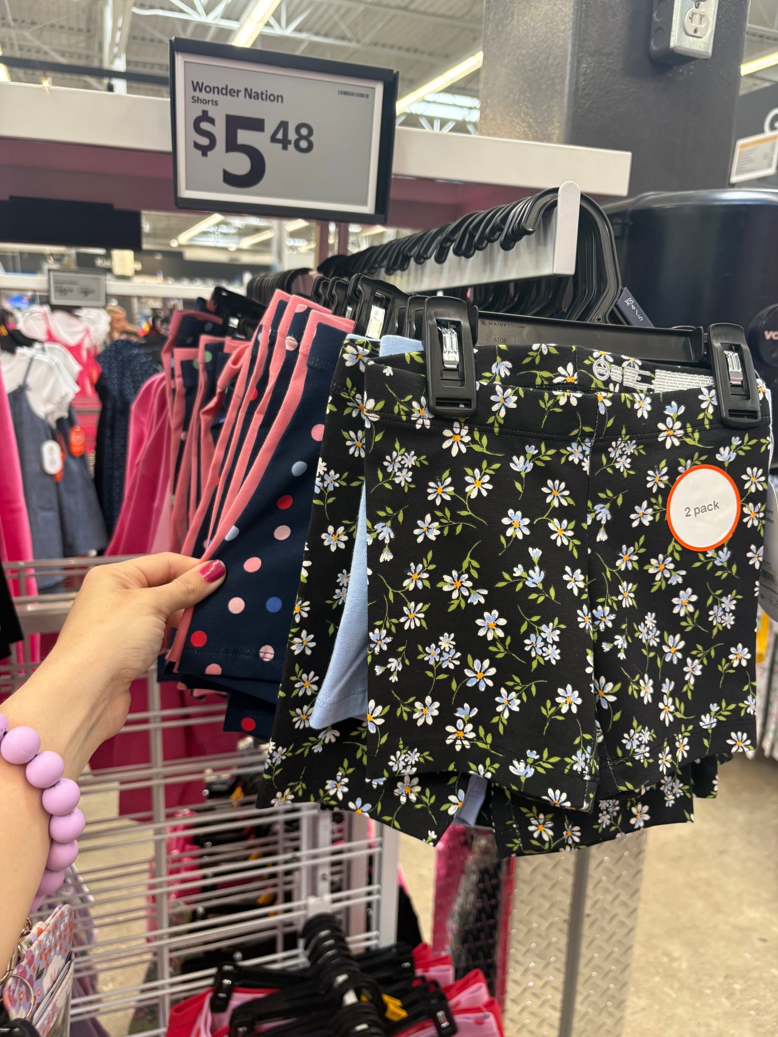 Summer play clothes! Where else can you get 2 pairs of shorts for less than $6?? That is thrift store prices, but for new! #walmartkids #walmartfashion #girlsclothes 