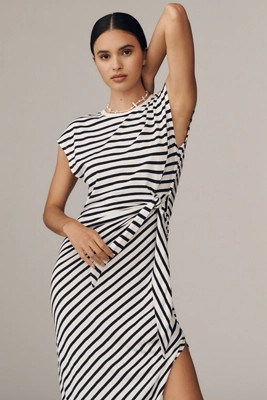 Daily Practice Tiebreaker Muscle-Sleeve Midi Dress | Anthropologie (US)