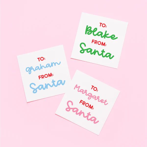 Personalized From Santa Stickers | Joy Creative Shop