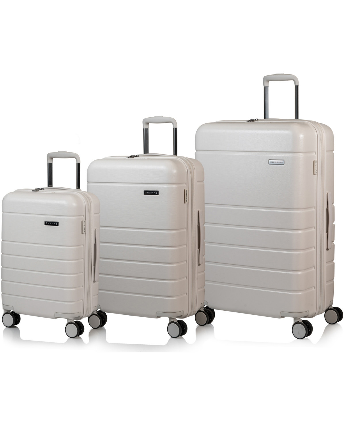 Champs 3-Pc. Linen Hardside Luggage set - Ivory | Macy's