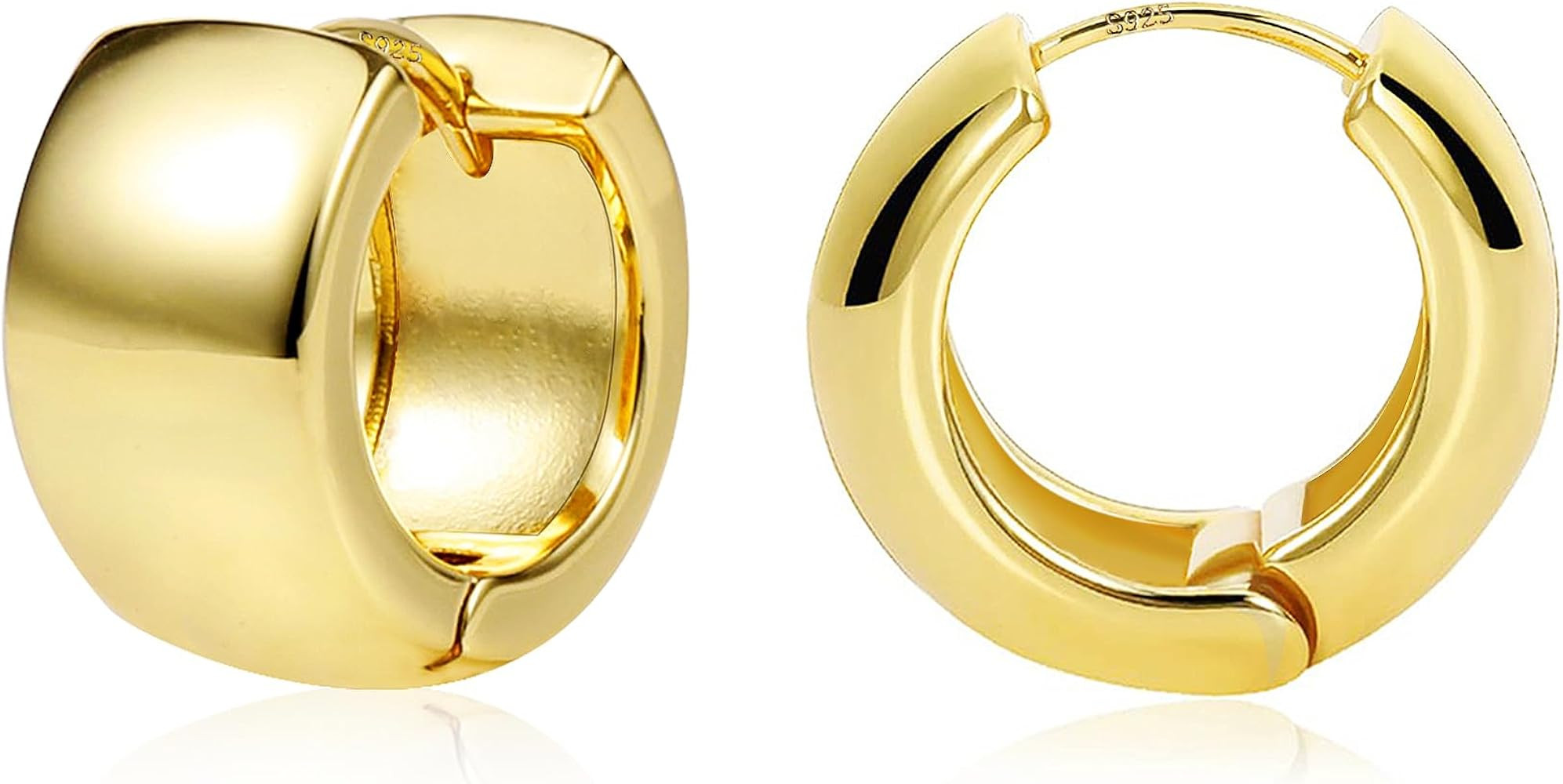 Chunky Hoop Earrings for Women Small Huggie Hoops Earrings Fashion Jewelry | Amazon (US)