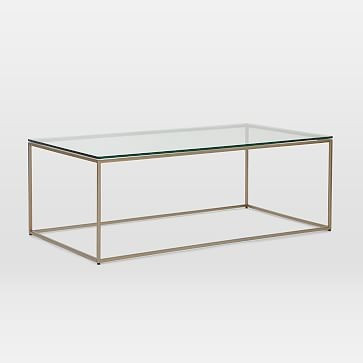 Streamline Coffee Table - Glass/Metal | West Elm (US)