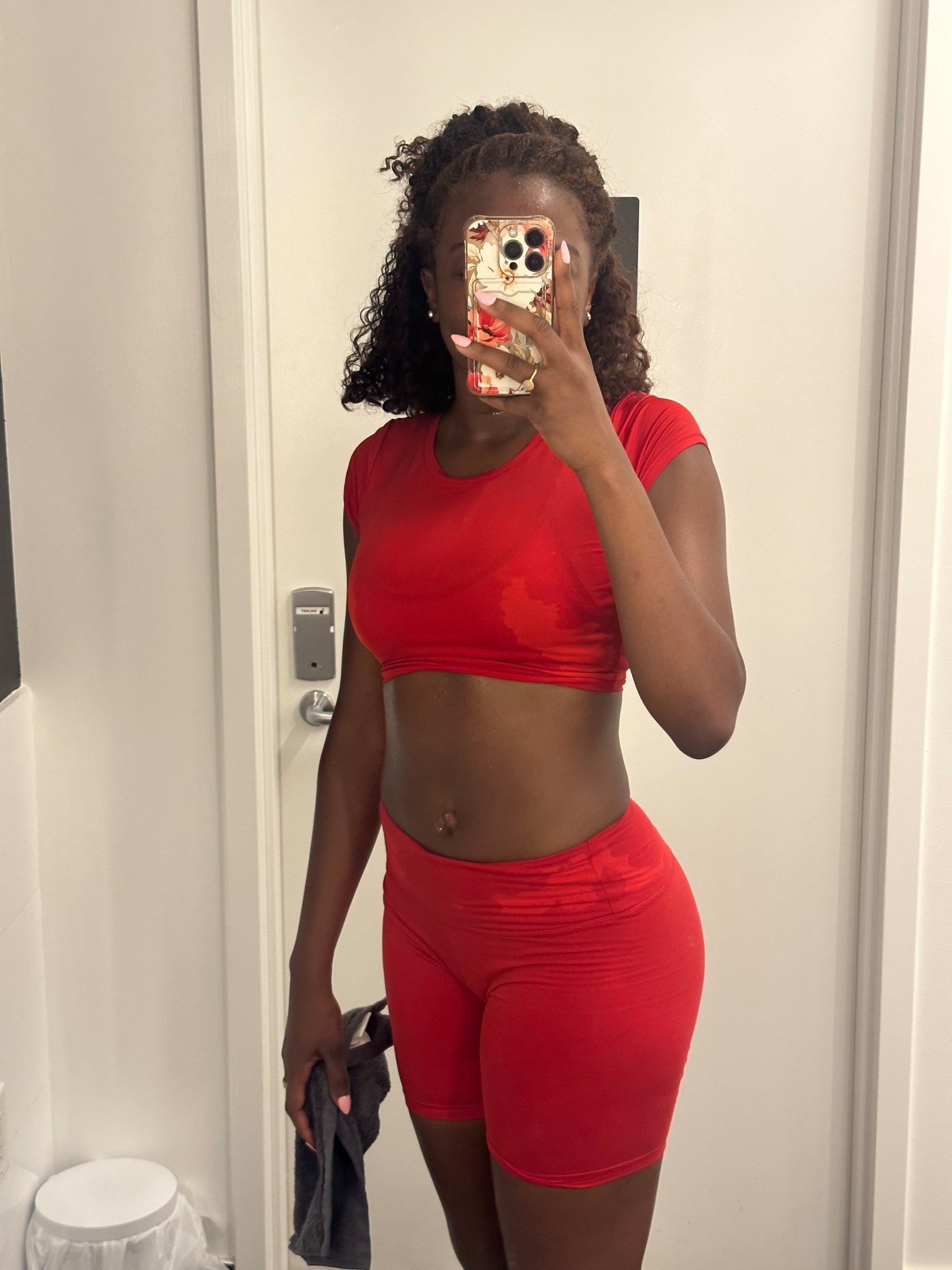 Red athletic two piece set from Amazon 

#LTKFindsUnder50 #LTKActive