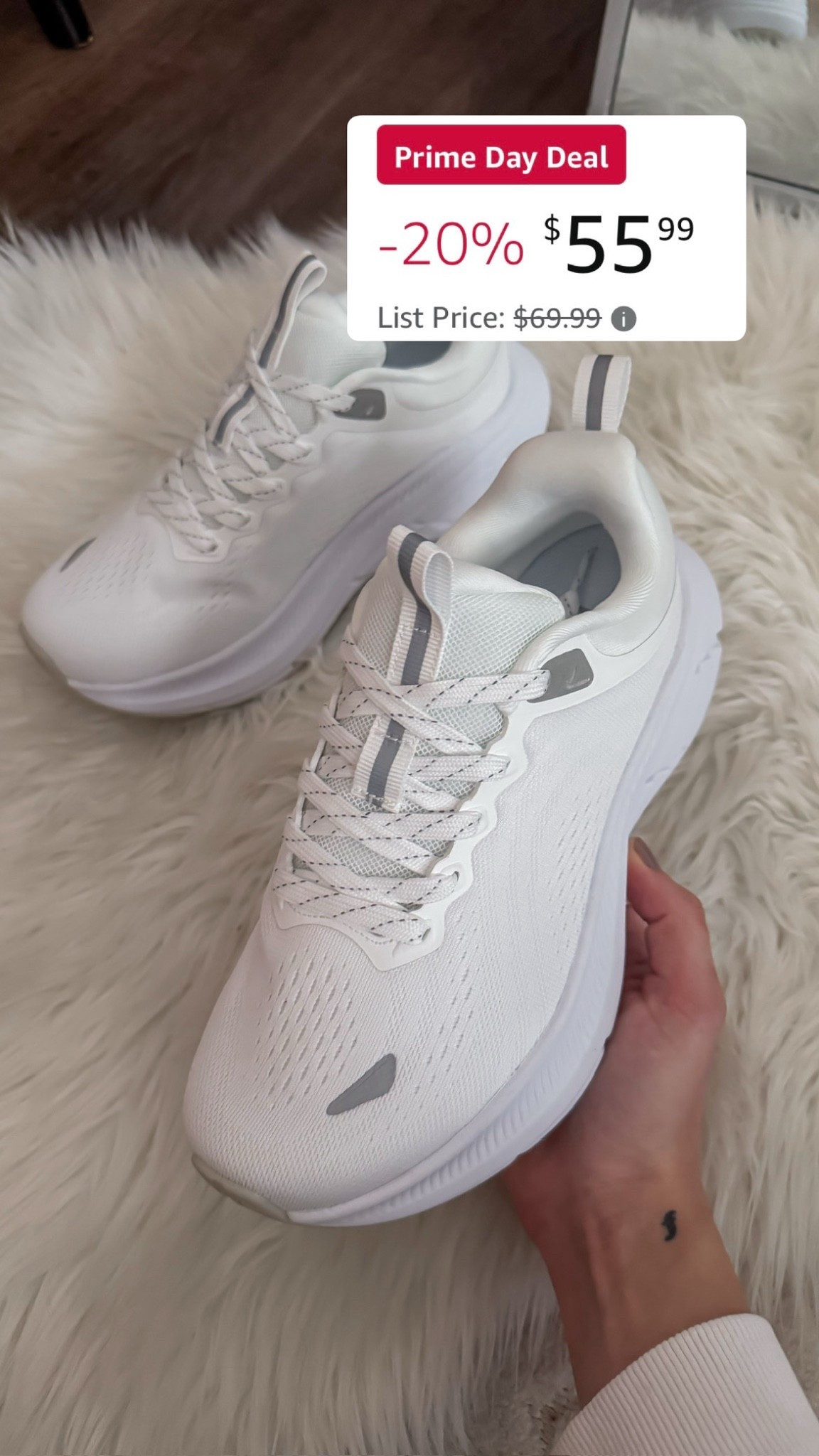 Hoka look for less sneakers on sale for $55 for prime day!

#LTKfitnessgoals #LTKActive #LTKSaleAlert